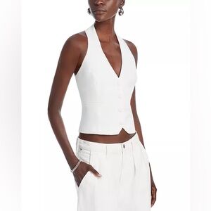 NEW Bloomingdale’s Exclusive AQUA Halter Vest - White (size S)